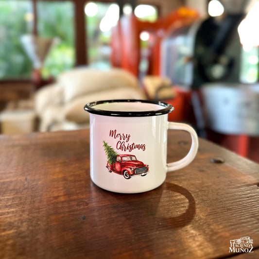 Red Truck Enamel Mug