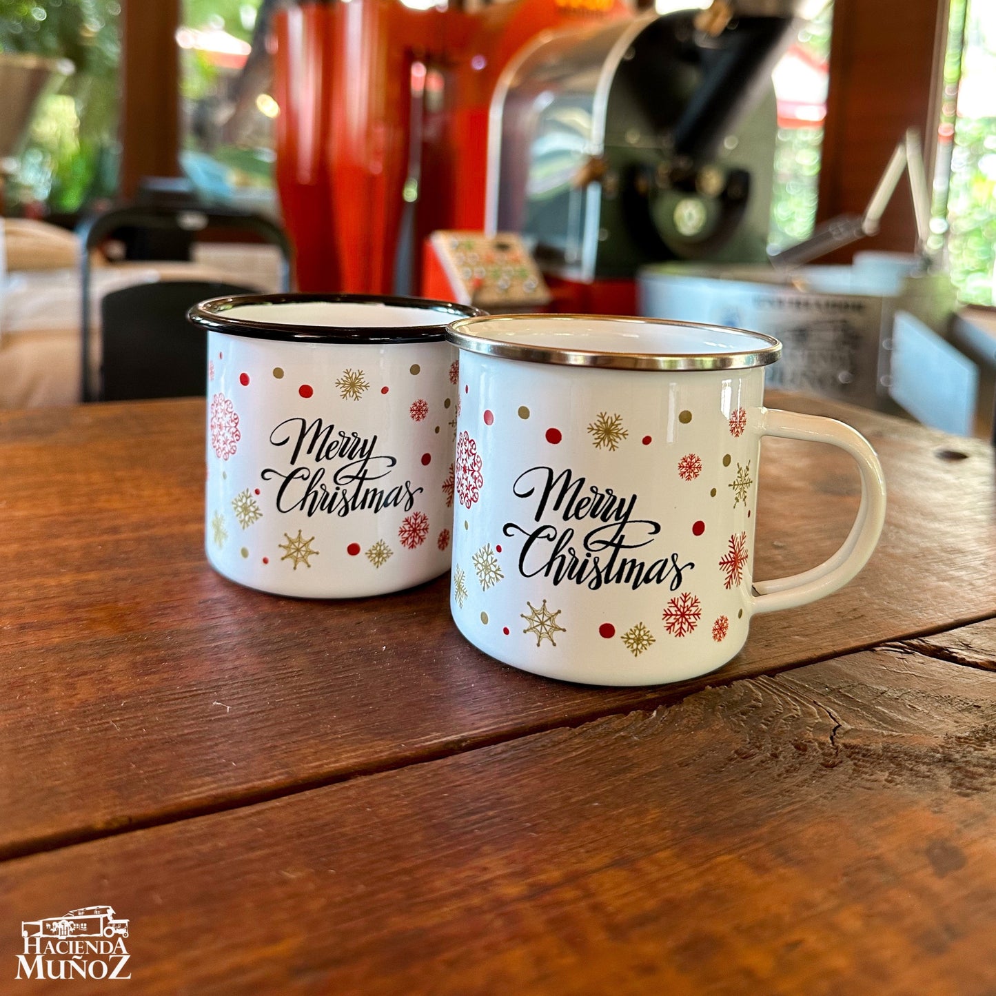 Taza esmaltada Feliz Navidad